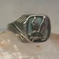 Eagle Ring southwest Turquoise band size 13.2 sterling silver men women