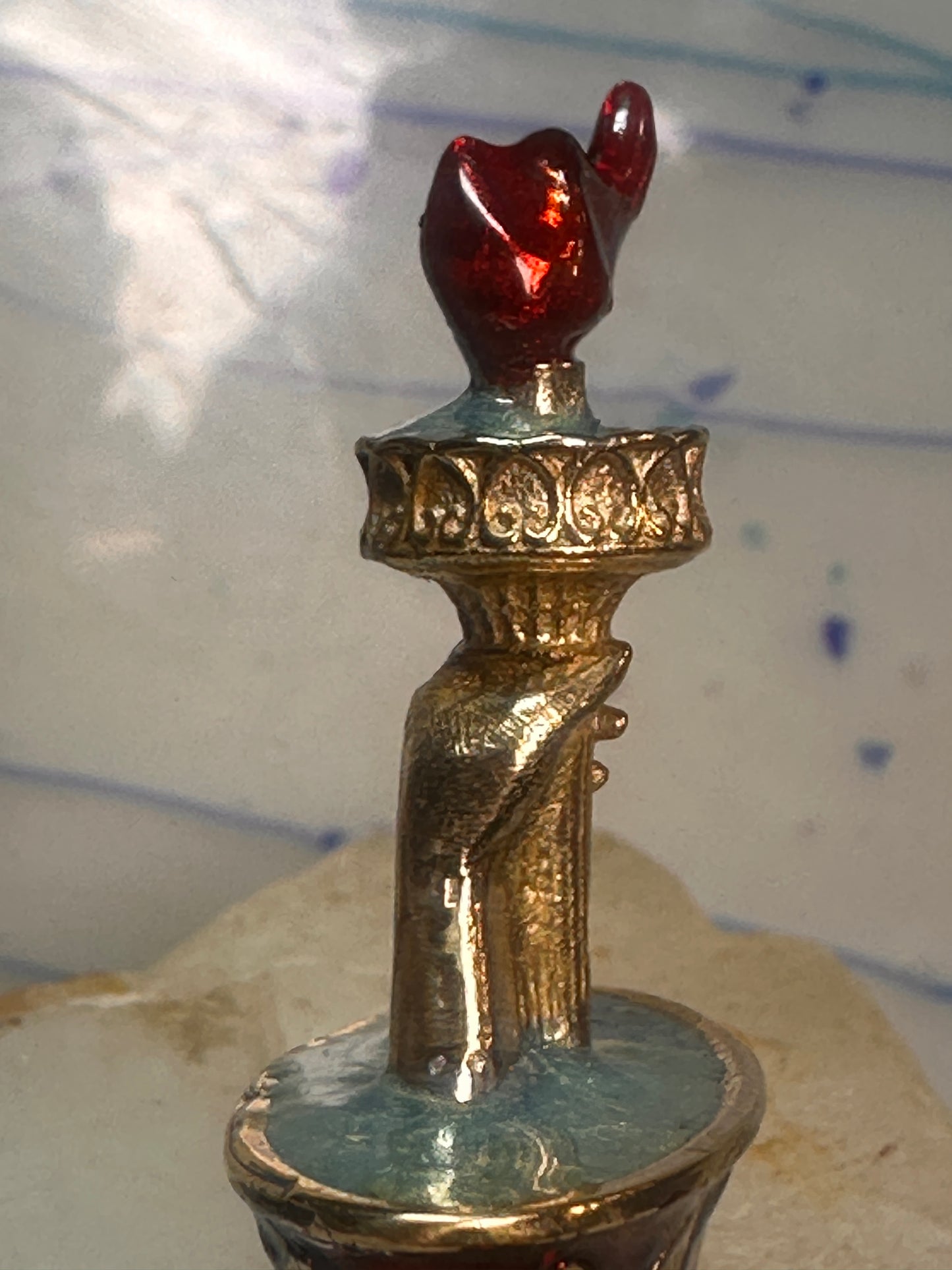 Statue of Liberty flame ring size 8 sterling silver women