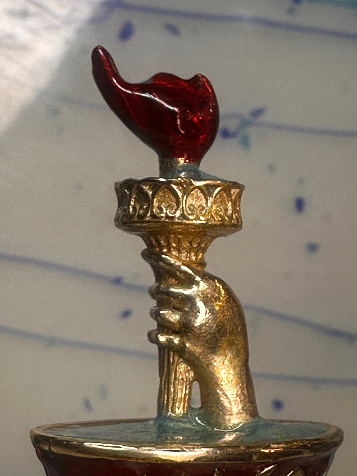 Statue of Liberty flame ring size 8 sterling silver women