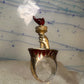 Statue of Liberty flame ring size 8 sterling silver women