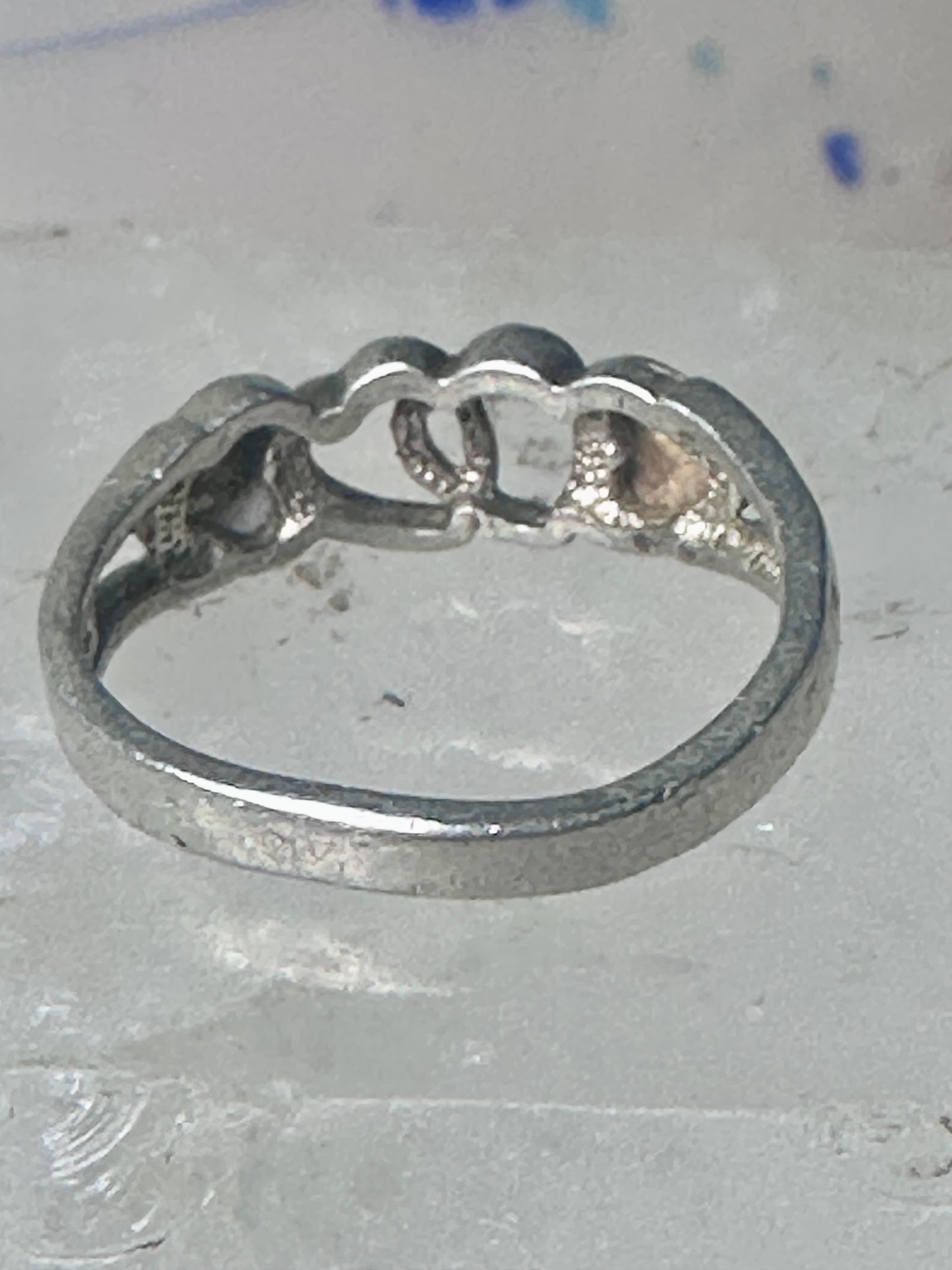 Black Hills ring double heart love band Valentine size 7 sterling silver women girl