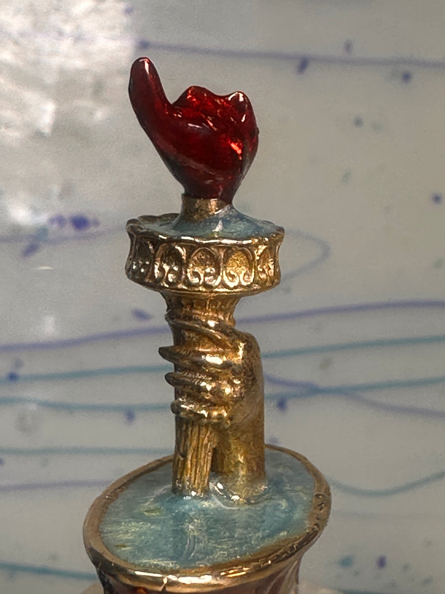 Statue of Liberty flame ring size 8 sterling silver women