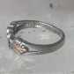 Black Hills ring double heart band Valentine size 7.25 sterling silver women