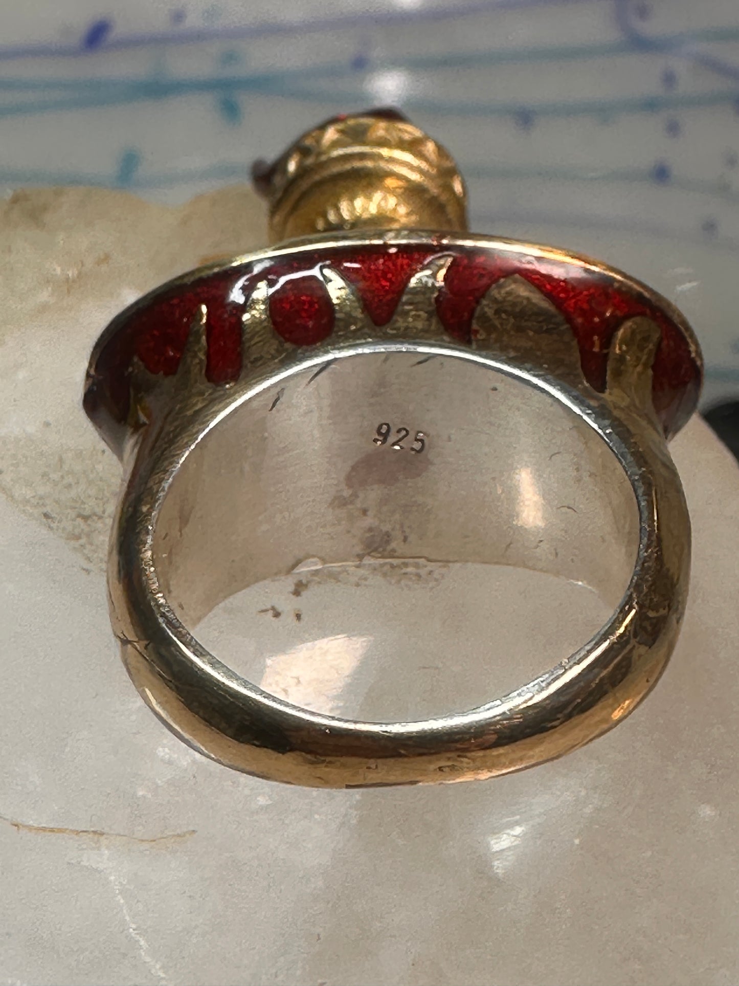 Statue of Liberty flame ring size 8 sterling silver women