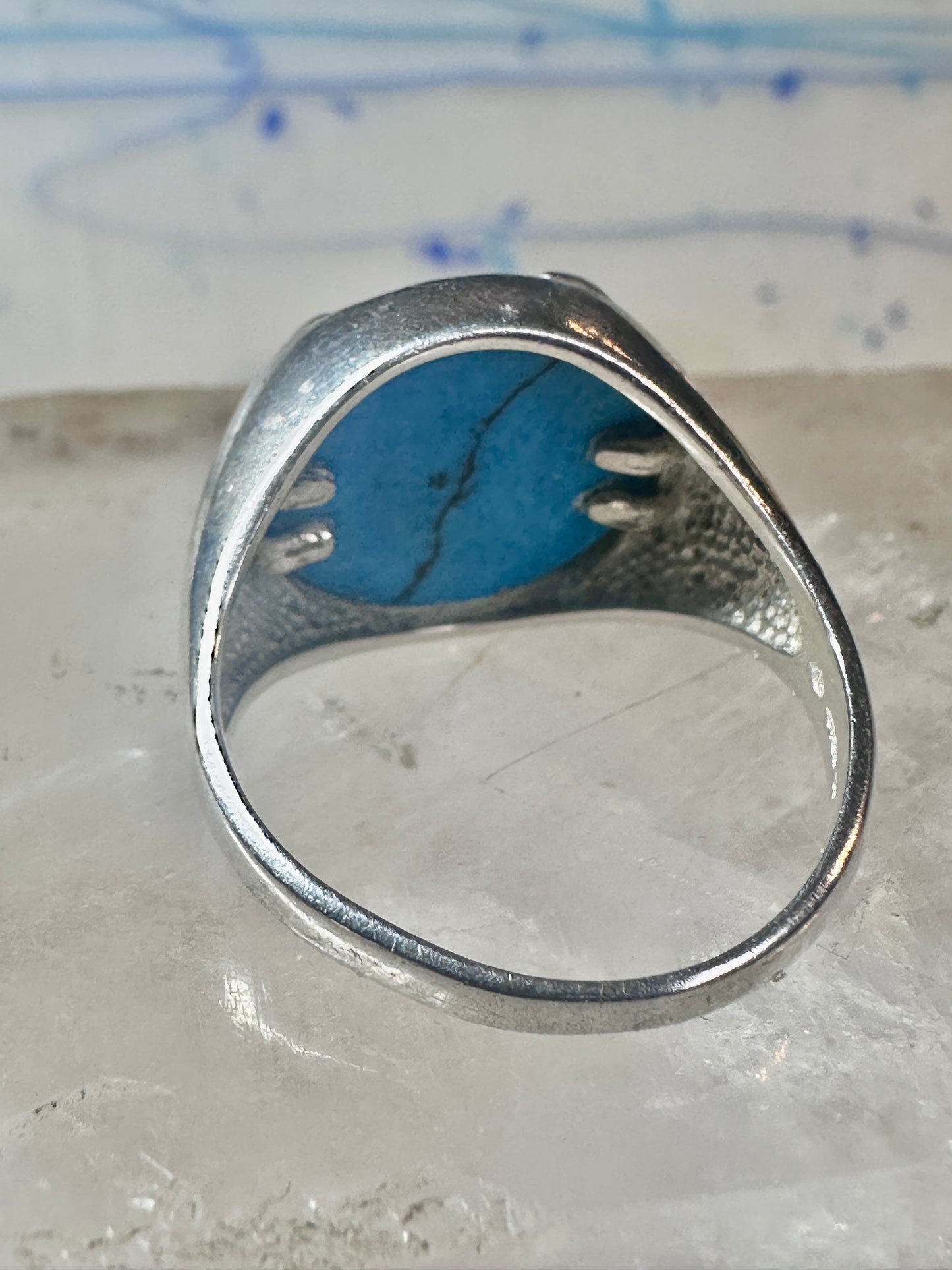 Black Hills Gold ring turquoise Eagle Size 7.25 sterling silver women men