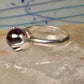 Hands ring size 6 amethyst orb ball globe band sterling silver women