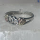 Black Hills ring double heart band Valentine size 7.25 sterling silver women