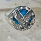Black Hills Gold ring turquoise Eagle Size 7.25 sterling silver women men