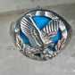 Black Hills Gold ring turquoise Eagle Size 7.25 sterling silver women men