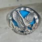 Black Hills Gold ring turquoise Eagle Size 7.25 sterling silver women men