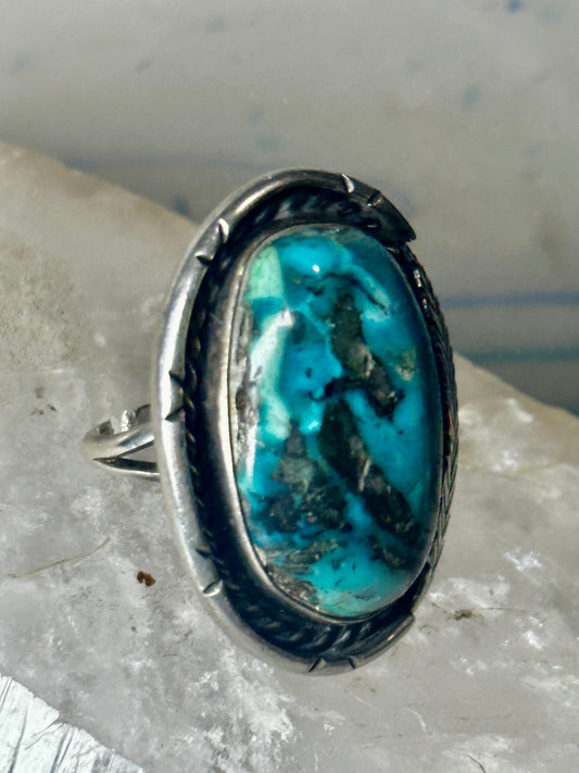 Navajo ring size 6.25 turquoise sterling silver women AS IS