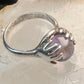 Hands ring size 6 amethyst orb ball globe band sterling silver women