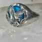 Black Hills Gold ring turquoise Eagle Size 7.25 sterling silver women men