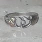 Black Hills ring double heart love band Valentine size 7 sterling silver women girl
