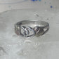 Black Hills ring double heart love band Valentine size 7 sterling silver women girl