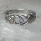Black Hills ring double heart love band Valentine size 7 sterling silver women girl