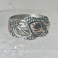 Black Hills ring leaves band pinky wedding size 5.75 sterling silver women
