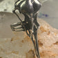 Skull Bird Ring Raven long band size 7.75 sterling silver women