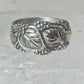 Black Hills ring leaves band pinky wedding size 5.75 sterling silver women