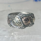 Black Hills ring leaves band pinky wedding size 5.75 sterling silver women