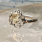 Black Hills Gold ring size 5 leaves band sterling silver women
