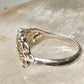 Black Hills Gold ring size 5 leaves band sterling silver women