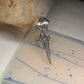 Skull Bird Ring Raven long band size 7.75 sterling silver women