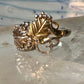 Black Hills Gold ring size 5 leaves band sterling silver women