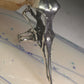 Skull Bird Ring Raven long band size 7.75 sterling silver women