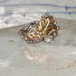Black Hills Gold ring size 5 leaves band sterling silver women