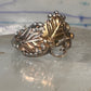Black Hills Gold ring size 5 leaves band sterling silver women