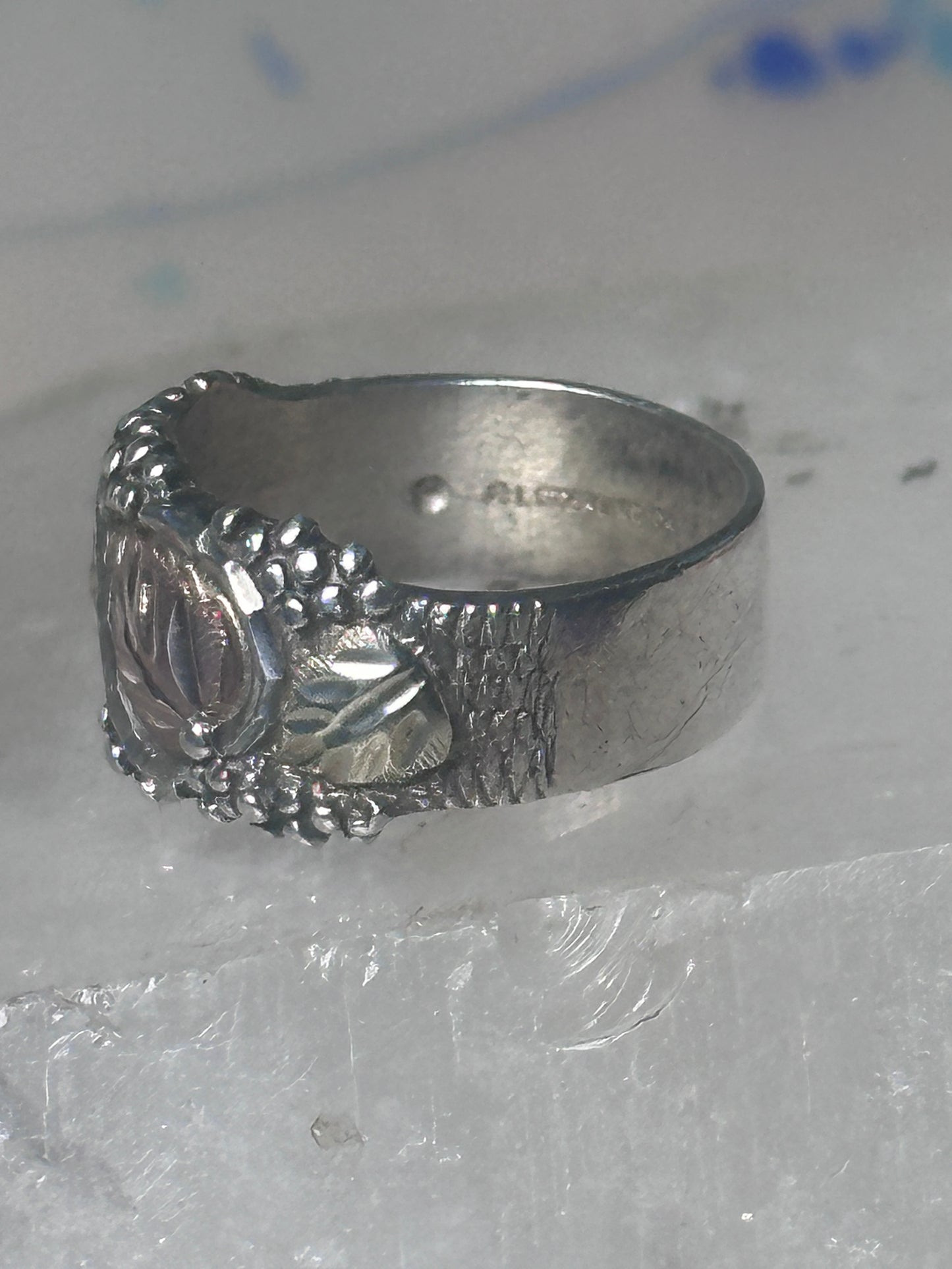 Black Hills ring leaves band pinky wedding size 5.75 sterling silver women