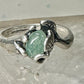 Floral ring green stone  leaves floral band size 6.50 women girls