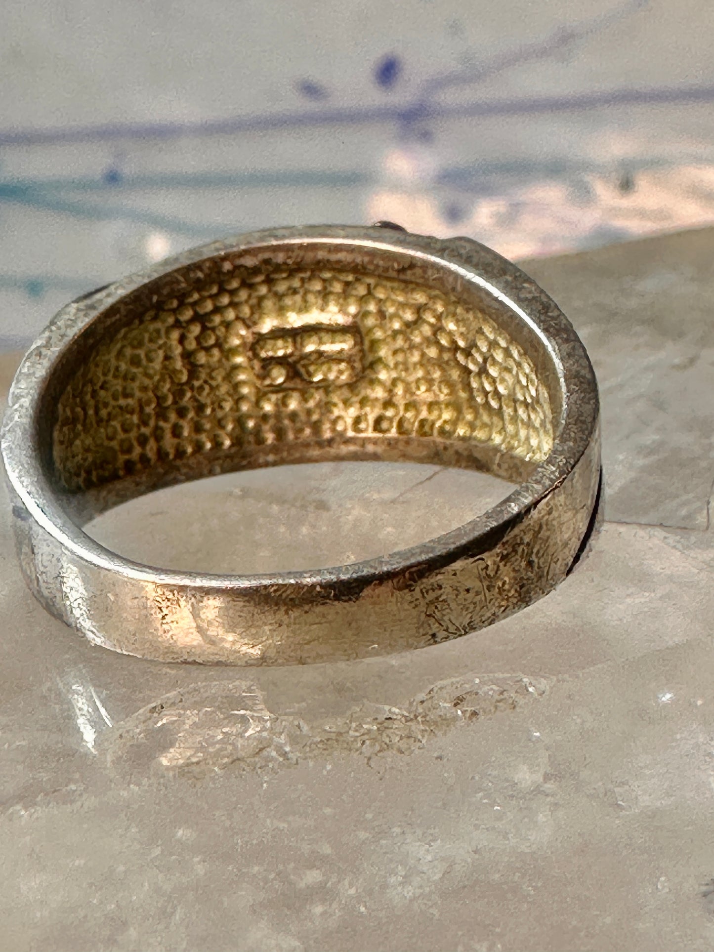 Black Hills Gold ring size 5 leaves Dad Fathers Day band sterling silver women