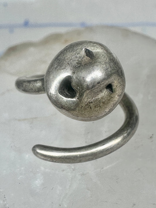 Vintage Sterling Silver Abstract Sculptural Organic Form Bypass Ring Size 6.50 925