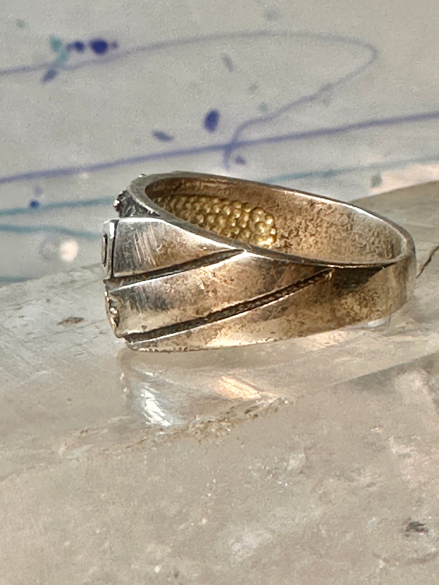 Black Hills Gold ring size 5 leaves Dad Fathers Day band sterling silver women