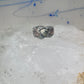 Black Hills ring leaves band pinky wedding size 4 sterling silver women