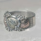 Black Hills ring leaves band pinky wedding size 4 sterling silver women