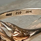 Black Hills Gold ring size 8 Pearl leaves band sterling silver women