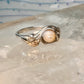 Black Hills Gold ring size 8 Pearl leaves band sterling silver women