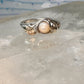 Black Hills Gold ring size 8 Pearl leaves band sterling silver women