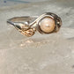 Black Hills Gold ring size 8 Pearl leaves band sterling silver women