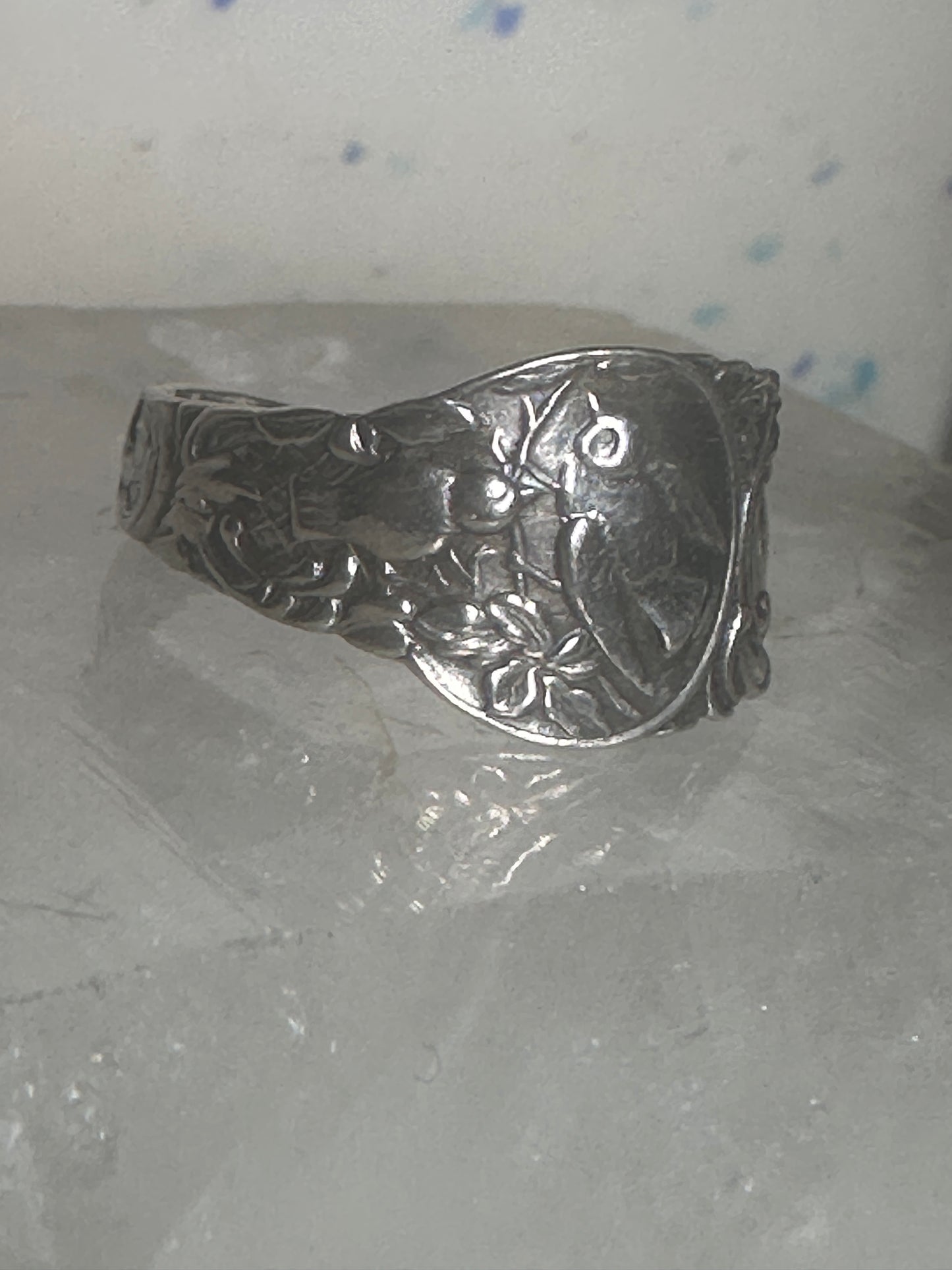 Bird Dove ring size 7 Peace band size sterling silver women