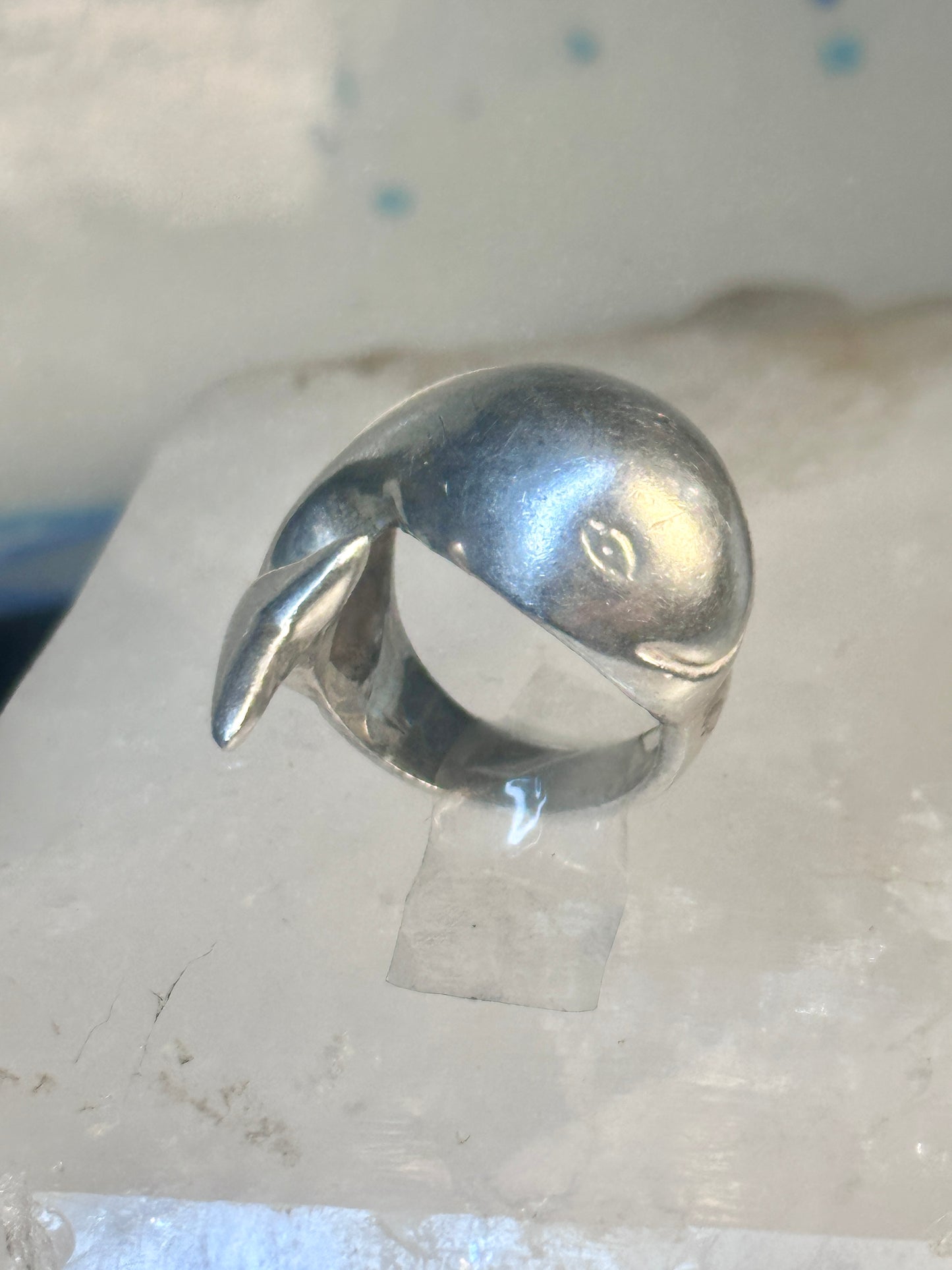 Whale ring Taxco Mexico Size 4.5 pinky sterling silver women