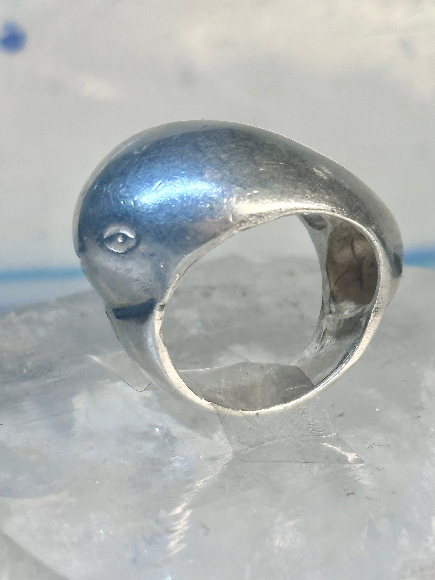 Whale ring Taxco Mexico Size 4.5 pinky sterling silver women