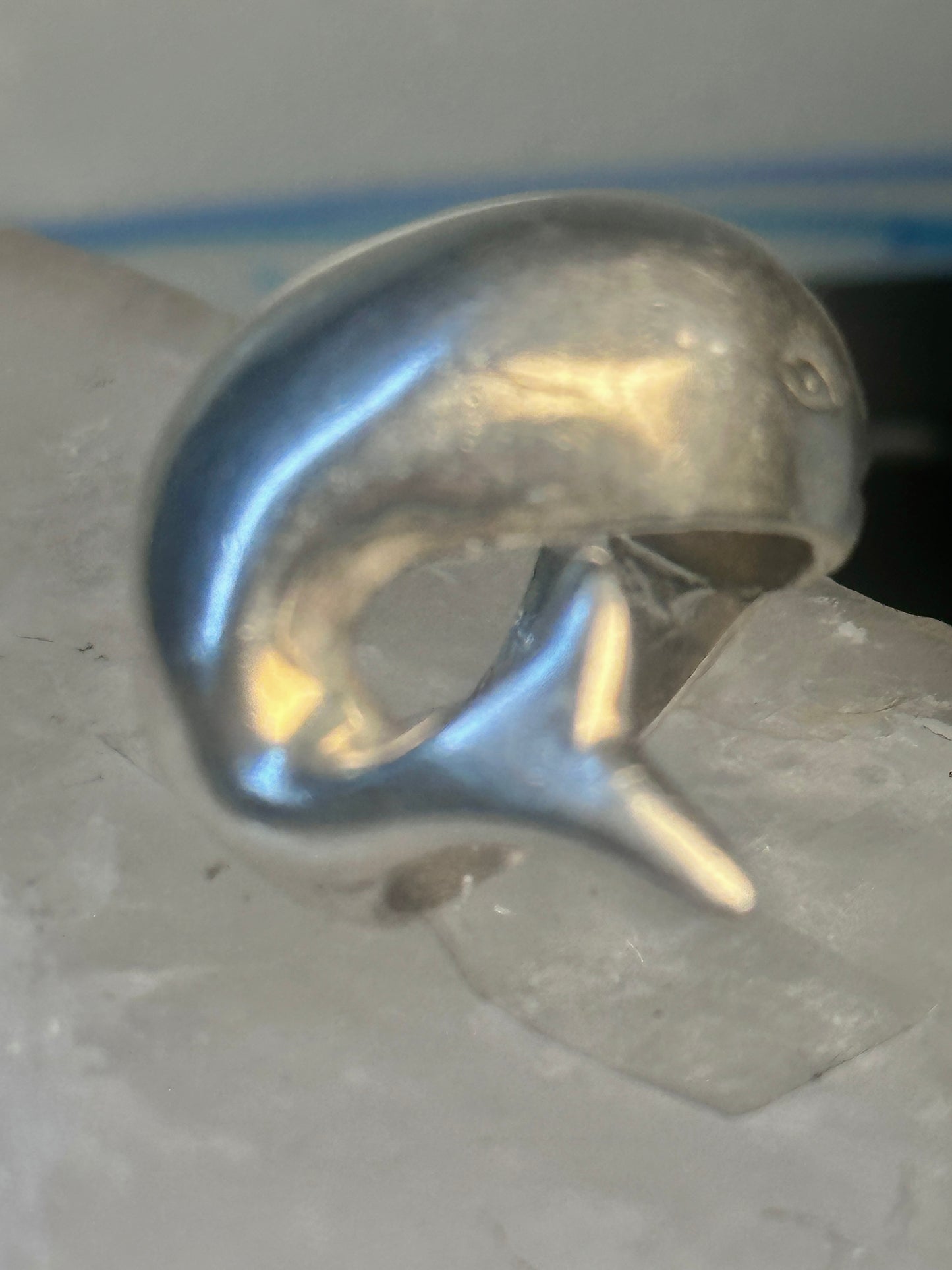Whale ring Taxco Mexico Size 4.5 pinky sterling silver women