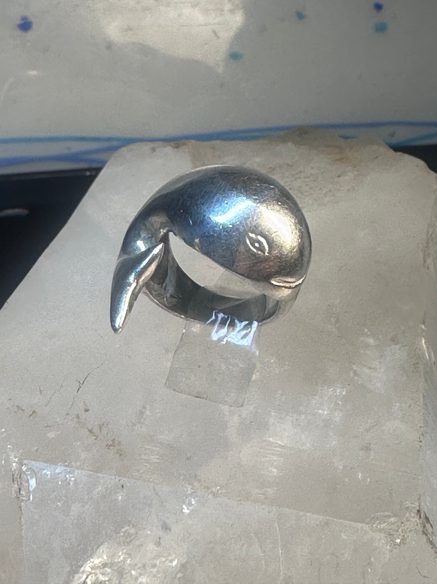Whale ring Taxco Mexico Size 4.5 pinky sterling silver women