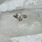 Vintage Sterling Silver Black Hills Gold Leaf Heart Ring Coleman Co Size 5.75 925