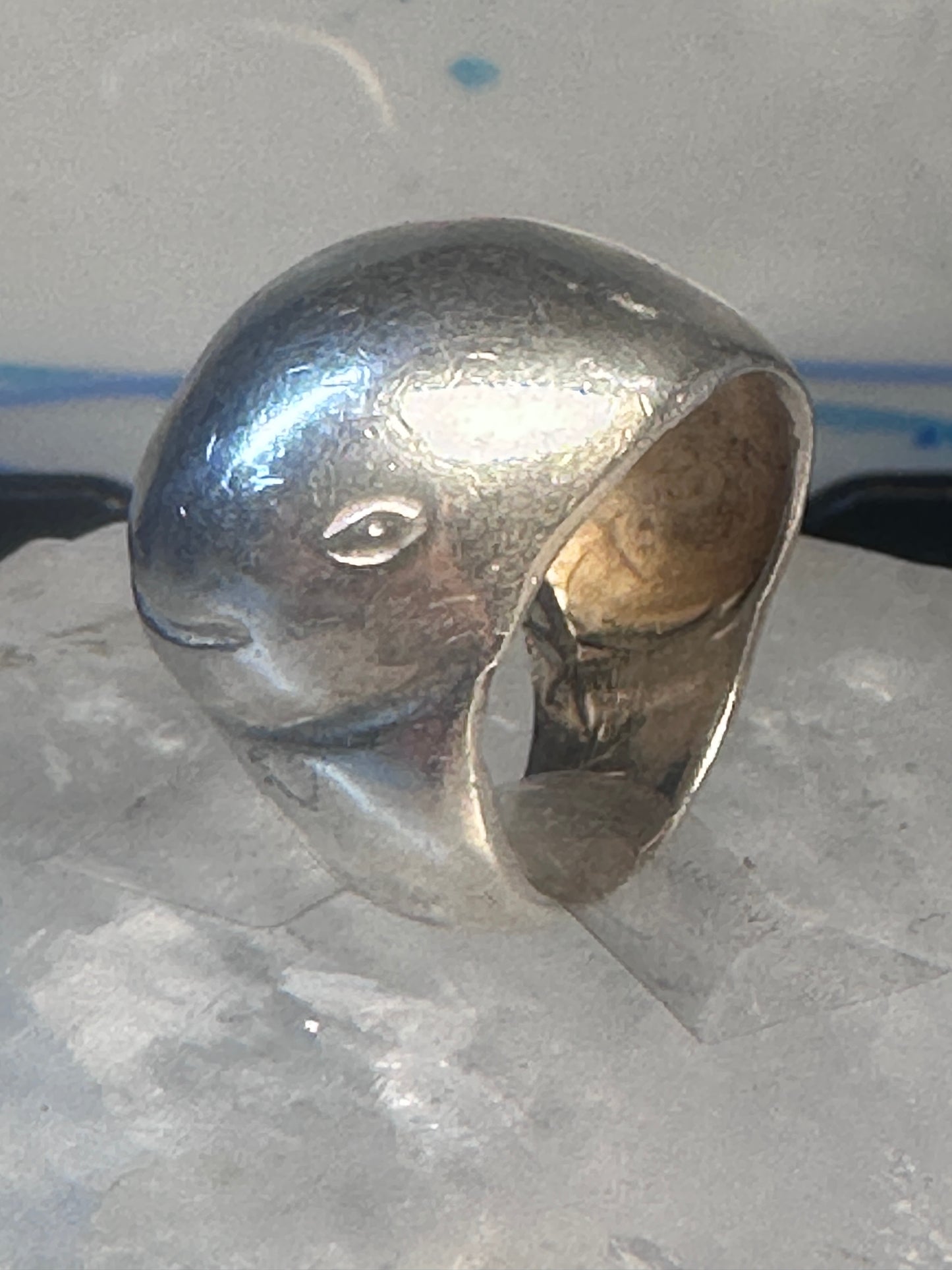 Whale ring Taxco Mexico Size 4.5 pinky sterling silver women