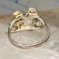 Black Hills Gold ring size 7.5 Eagle leaves band sterling silver women